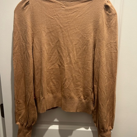 NEW Swetear Goldish/Brown with Sequins on front Size Small Express - Picture 5 of 10